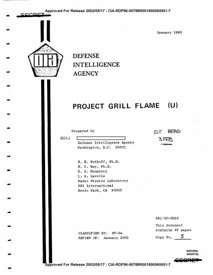 Scanned opening page of Project grill flame