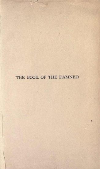 Scanned opening page of The book of the damned