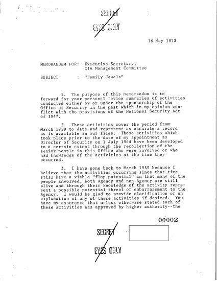 Scanned opening page of Family jewels