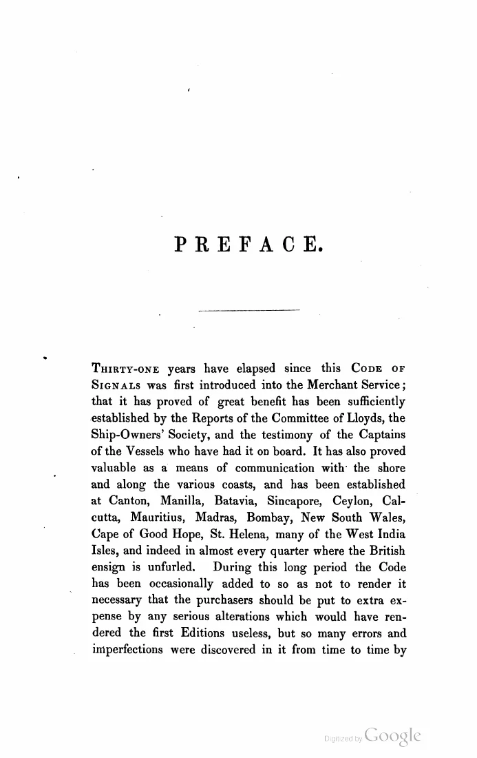 Scanned cover or opening page of A Code of Signals ... in the Merchant Service