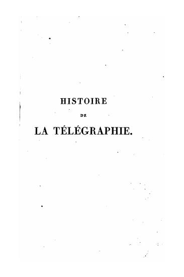 Scanned opening page of Histoire de la télégraphie