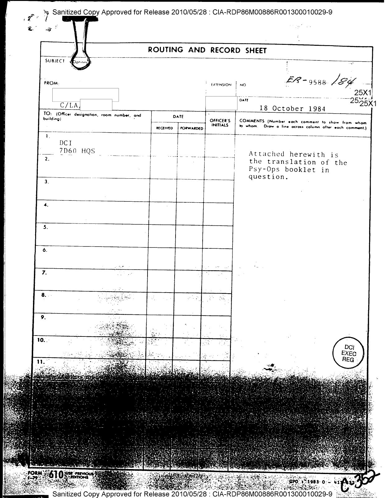 First page of the document scan