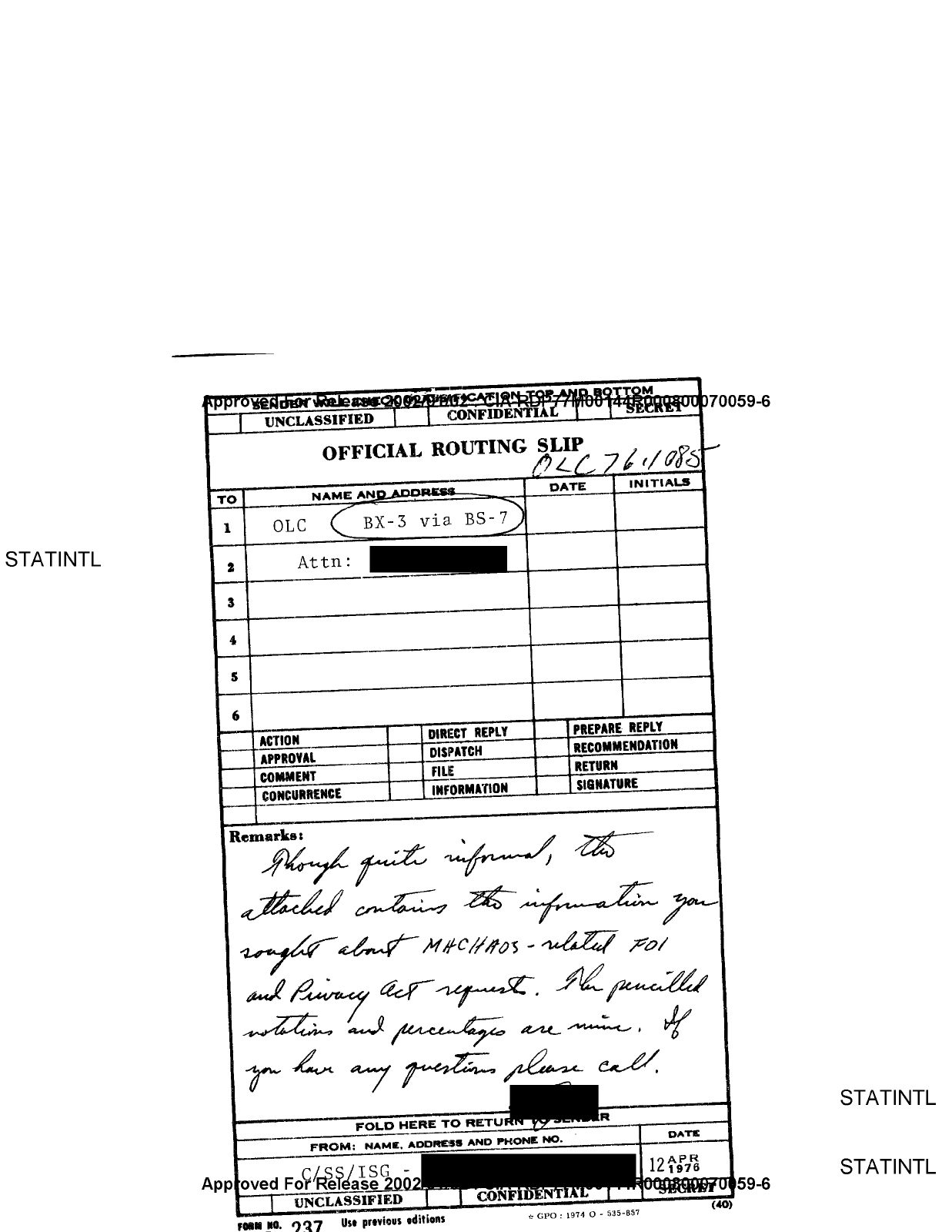 First page of the document scan