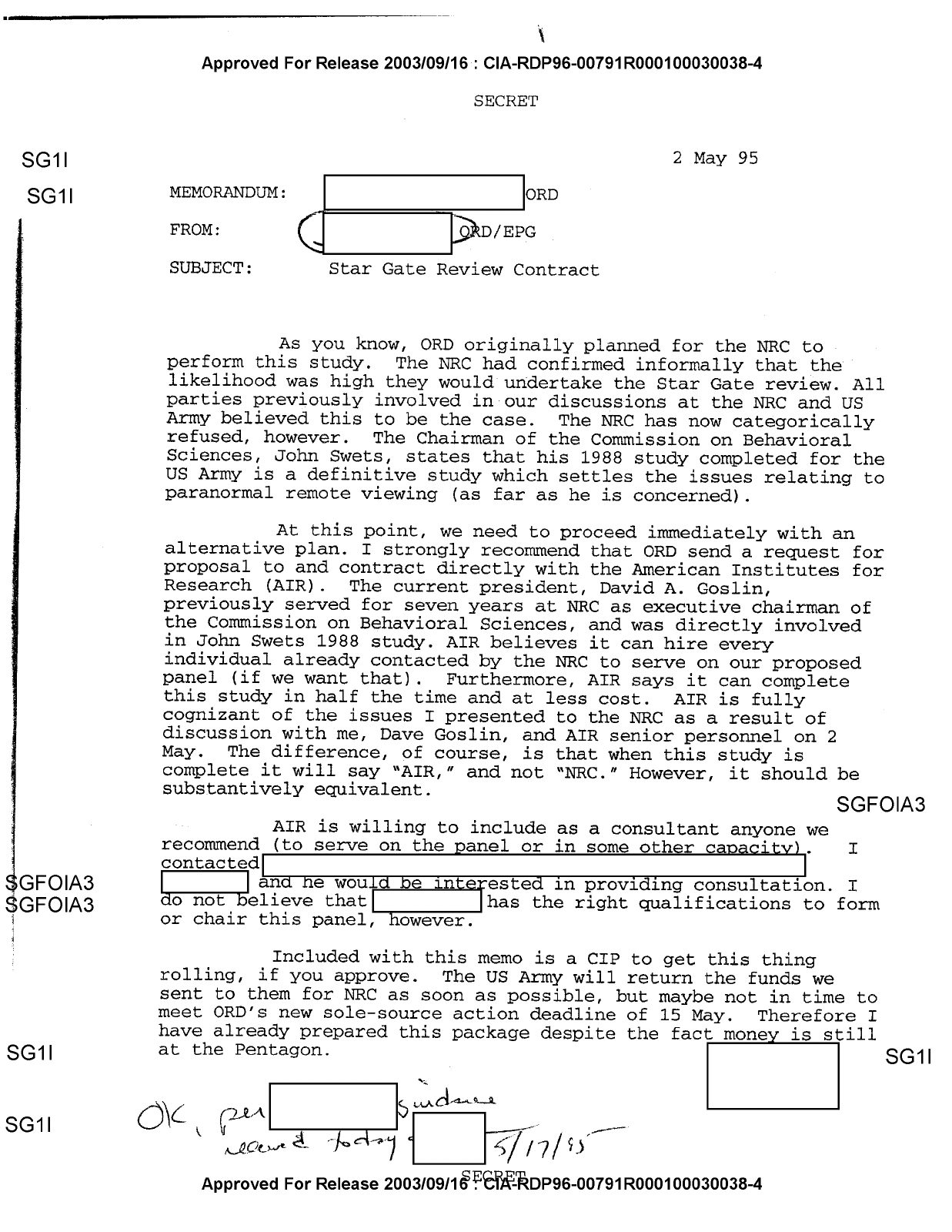First page of the document scan