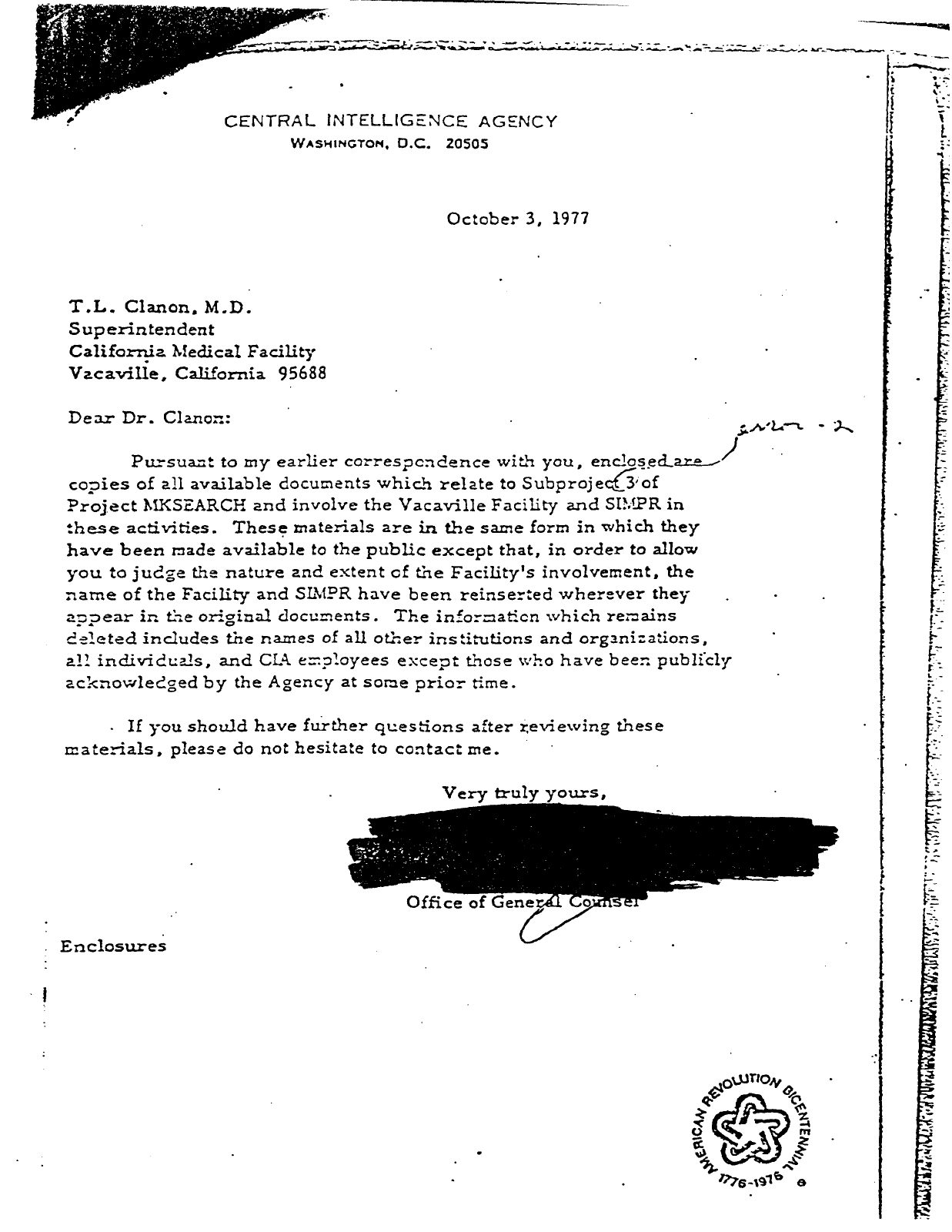 First page of the document scan