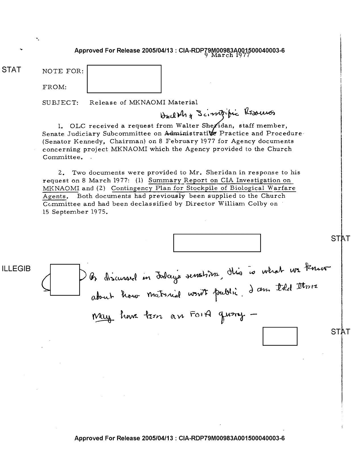 First page of the document scan