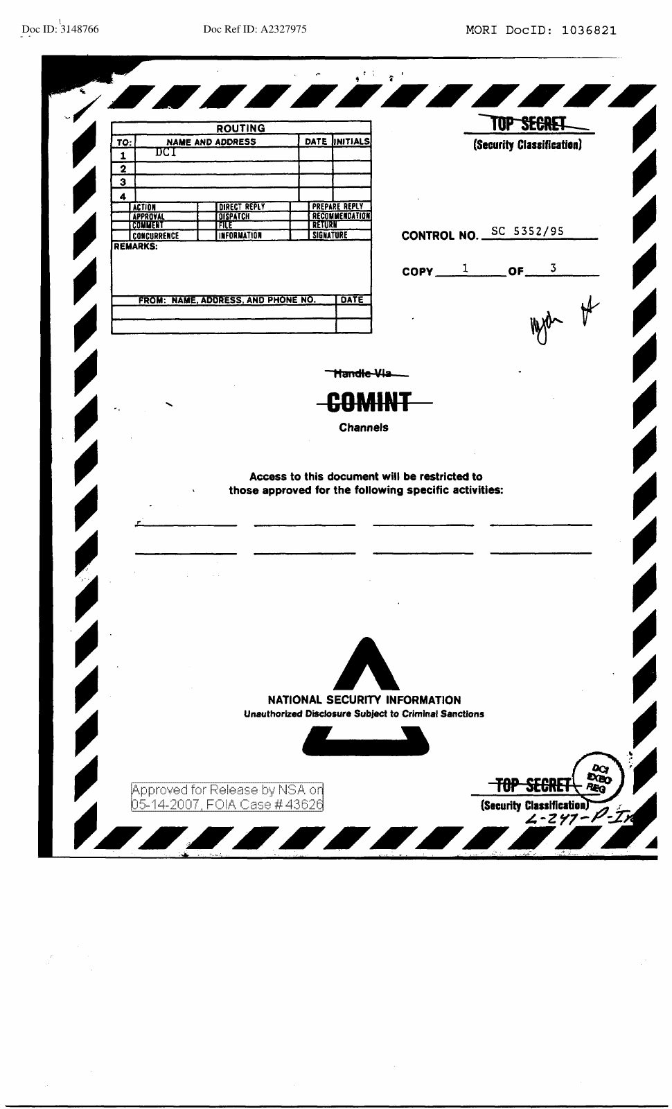 First page of the document scan