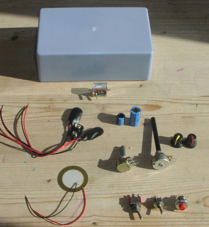 Photographs of a constructed Bajak flux capacitor unit and its components